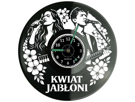 Kwiat Jabłoni Zegar Ścienny Płyta Winylowa Prezent Upominek Urodziny Dla Niej Dla Niego EVEVO evevo.pl V0028