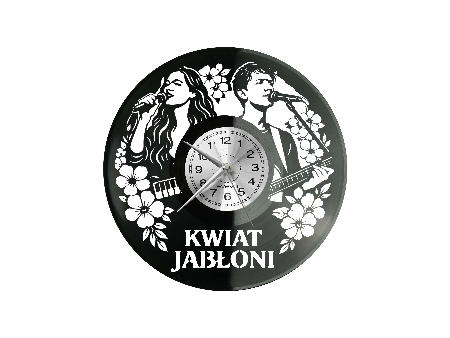 Kwiat Jabłoni Zegar Ścienny Płyta Winylowa Prezent Upominek Urodziny Dla Niej Dla Niego EVEVO evevo.pl V0028