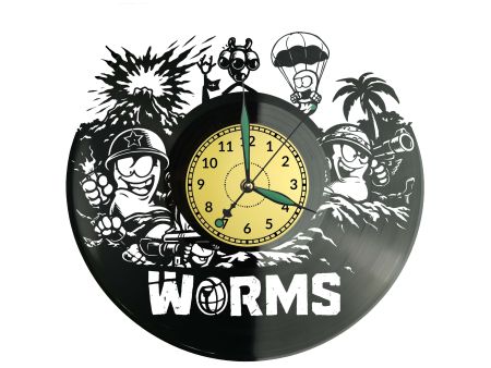 Worms Gra Zegar Ścienny Płyta Winylowa Prezent Upominek Urodziny Dla Niej Dla Niego EVEVO evevo.pl V0010