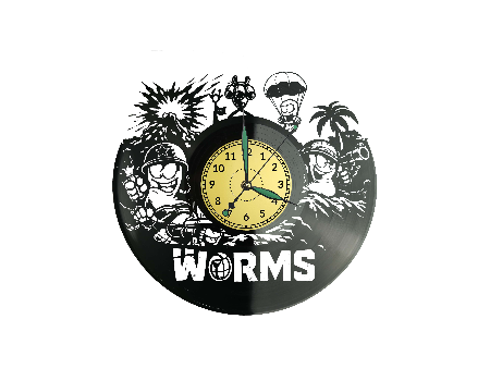 Worms Gra Zegar Ścienny Płyta Winylowa Prezent Upominek Urodziny Dla Niej Dla Niego EVEVO evevo.pl V0010