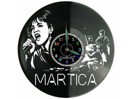 Martica Zegar Ścienny Płyta Winylowa Prezent Upominek Urodziny Dla Niej Dla Niego EVEVO evevo.pl V0011