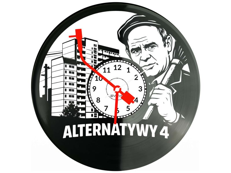 Alternatywy 4 Zegar Ścienny Płyta Winylowa Prezent Upominek Urodziny Dla Niej Dla Niego EVEVO evevo.pl V0030