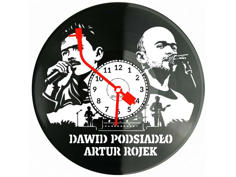 Dawid Podsiadło Artur Rojek Zegar Ścienny Płyta Winylowa Prezent Upominek Urodziny Dla Niej Dla Niego EVEVO evevo.pl V0013