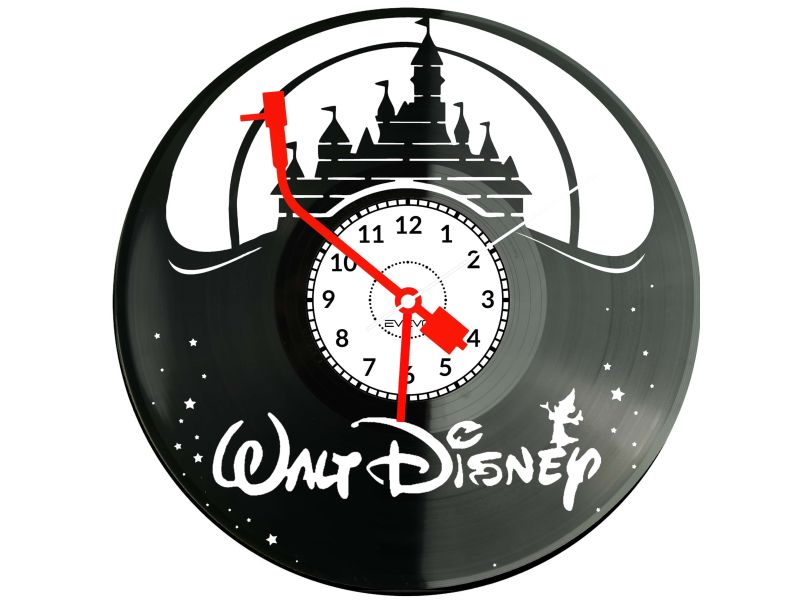 Walt Disney Disneyland Zegar Ścienny Płyta Winylowa Prezent Upominek Urodziny Dla Niej Dla Niego EVEVO evevo.pl W0057