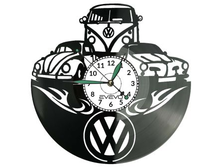 Volkswagen VW Zegar Ścienny Płyta Winylowa Prezent Upominek Urodziny Dla Niej Dla Niego EVEVO evevo.pl W0069