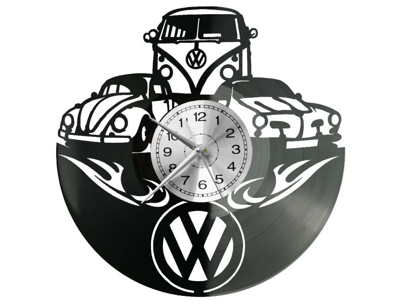 Volkswagen VW Zegar Ścienny Płyta Winylowa Prezent Upominek Urodziny Dla Niej Dla Niego EVEVO evevo.pl W0069