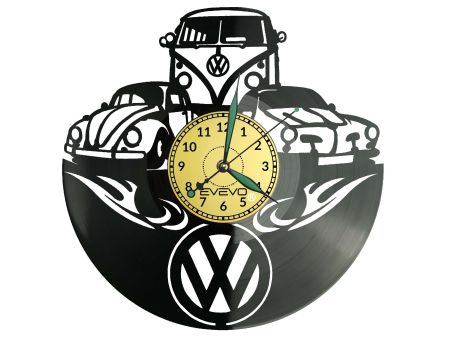 Volkswagen VW Zegar Ścienny Płyta Winylowa Prezent Upominek Urodziny Dla Niej Dla Niego EVEVO evevo.pl W0069