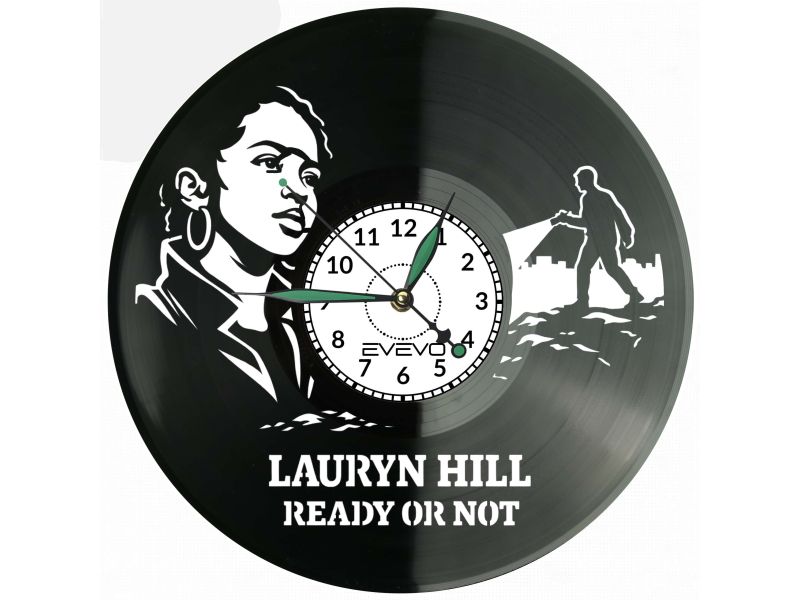 Lauryn Hill Ready or Not Zegar Ścienny Płyta Winylowa Prezent Upominek Urodziny Dla Niej Dla Niego EVEVO evevo.p V0015