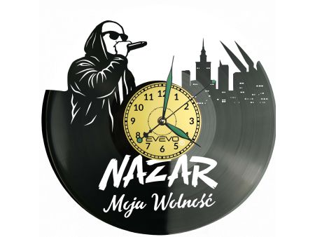 Nazar Moja Wolność Płyta Winylowa Zegar Ścienny Prezent Upominek Urodziny Dla Niej Dla Niego EVEVO evevo.pl Z0119