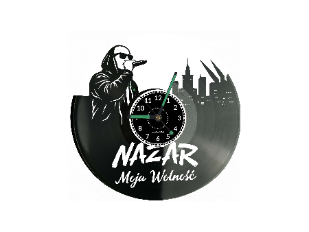 Nazar Moja Wolność Płyta Winylowa Zegar Ścienny Prezent Upominek Urodziny Dla Niej Dla Niego EVEVO evevo.pl Z0119