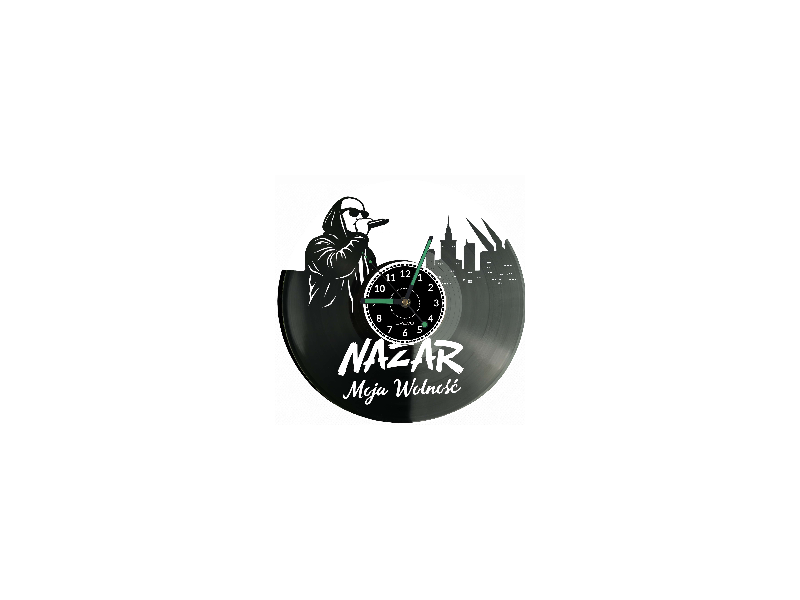 Nazar Moja Wolność Płyta Winylowa Zegar Ścienny Prezent Upominek Urodziny Dla Niej Dla Niego EVEVO evevo.pl Z0119