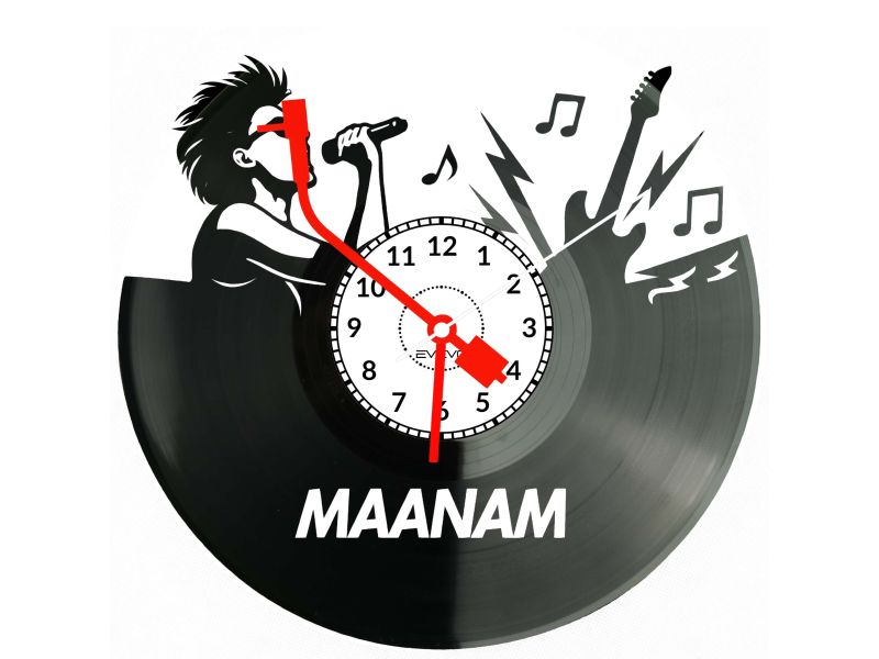 Mannam Płyta Winylowa Zegar Ścienny Prezent Upominek Urodziny Dla Niej Dla Niego EVEVO evevo.pl Z0121