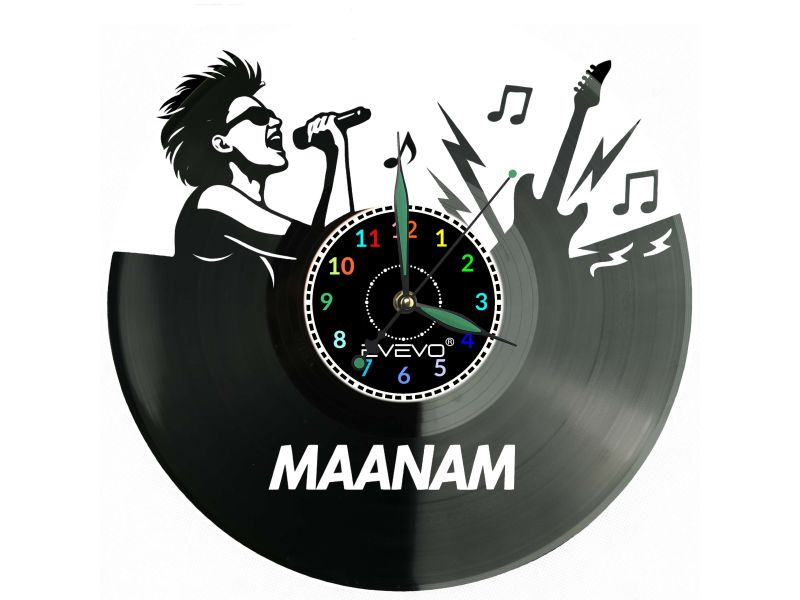 Mannam Płyta Winylowa Zegar Ścienny Prezent Upominek Urodziny Dla Niej Dla Niego EVEVO evevo.pl Z0121