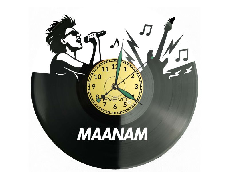 Mannam Płyta Winylowa Zegar Ścienny Prezent Upominek Urodziny Dla Niej Dla Niego EVEVO evevo.pl Z0121