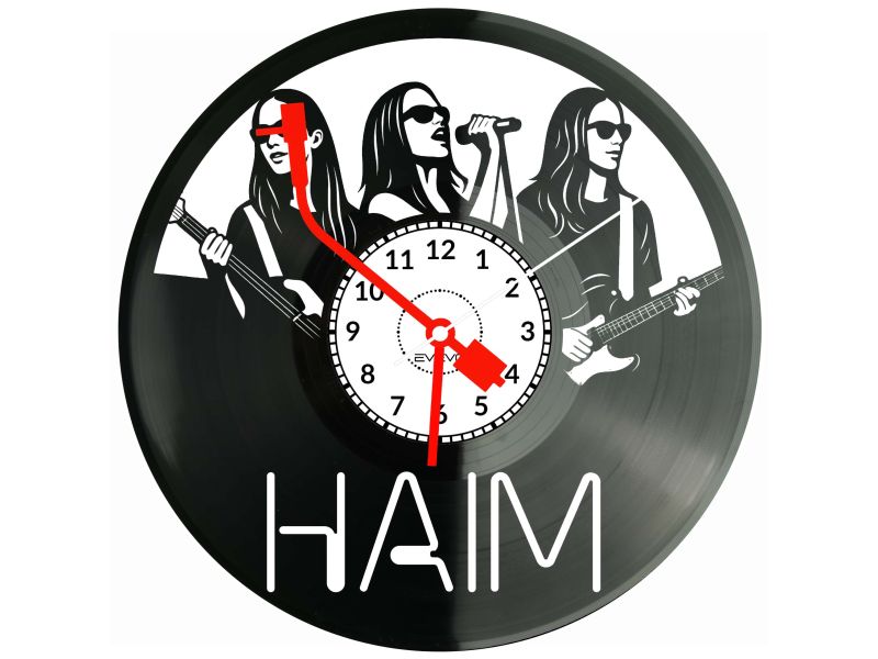 HAIM Płyta Winylowa Zegar Ścienny Prezent Upominek Urodziny Dla Niej Dla Niego EVEVO evevo.pl Z0122