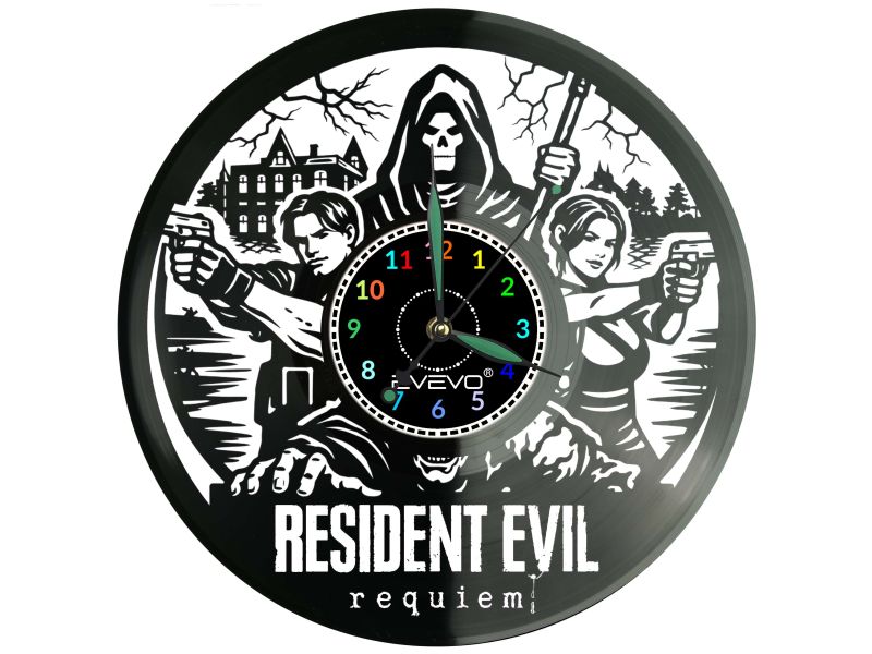 Resident Evil Requiem Płyta Winylowa Zegar Ścienny Prezent Upominek Urodziny Dla Niej Dla Niego EVEVO evevo.pl Z0126