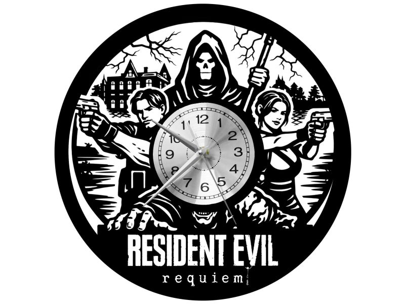 Resident Evil Requiem Płyta Winylowa Zegar Ścienny Prezent Upominek Urodziny Dla Niej Dla Niego EVEVO evevo.pl Z0126