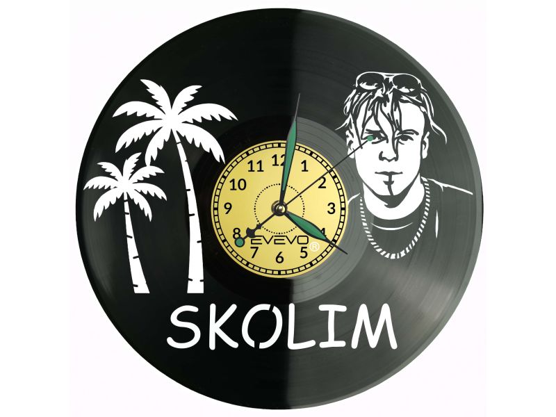 Skolim Płyta Winylowa Zegar Ścienny Prezent Upominek Urodziny Dla Niej Dla Niego EVEVO evevo.pl Z0129