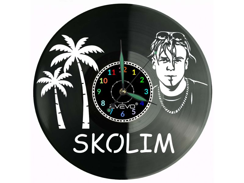 Skolim Płyta Winylowa Zegar Ścienny Prezent Upominek Urodziny Dla Niej Dla Niego EVEVO evevo.pl Z0129