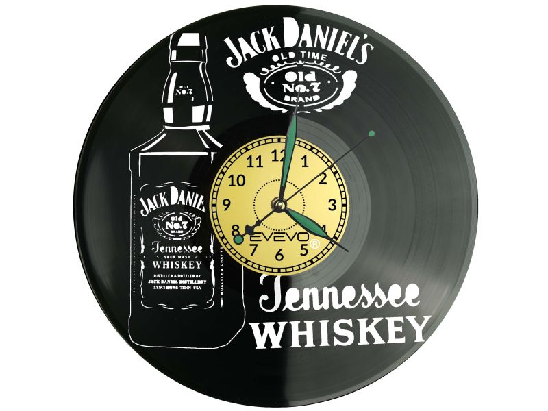 Jack Daniel's Płyta Winylowa Zegar Ścienny Prezent Upominek Urodziny Dla Niej Dla Niego EVEVO evevo.pl Z0141