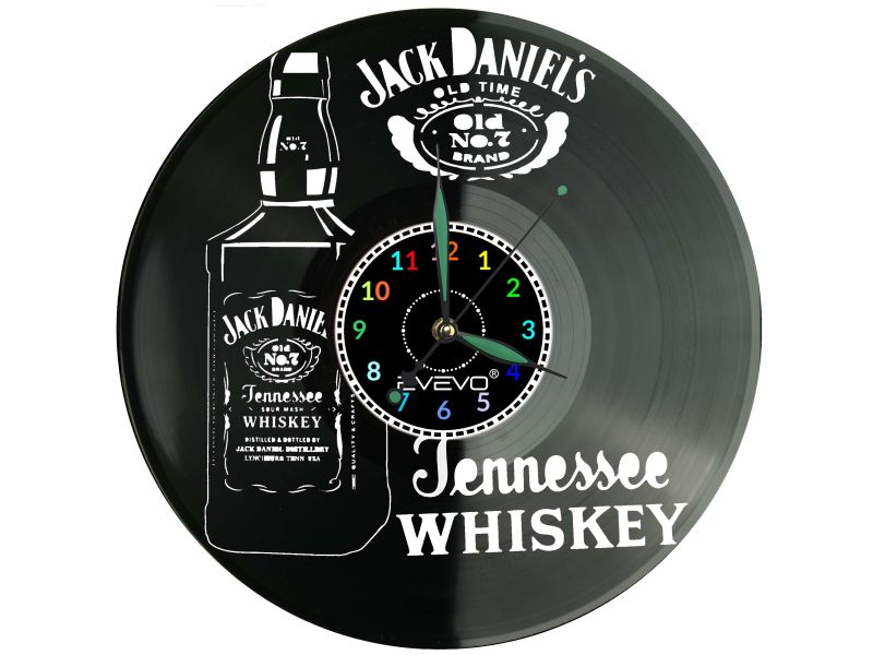 Jack Daniel's Płyta Winylowa Zegar Ścienny Prezent Upominek Urodziny Dla Niej Dla Niego EVEVO evevo.pl Z0141