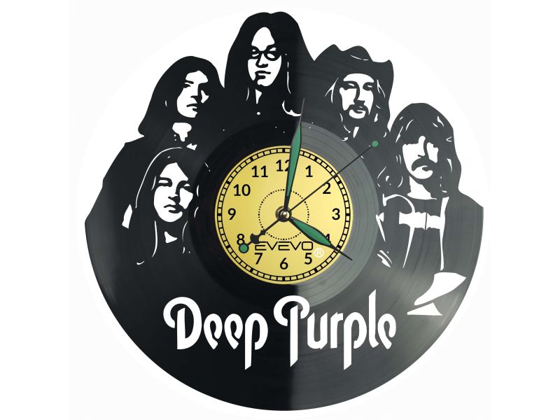 Deep Purple Płyta Winylowa Zegar Ścienny Prezent Upominek Urodziny Dla Niej Dla Niego EVEVO evevo.pl Z0144