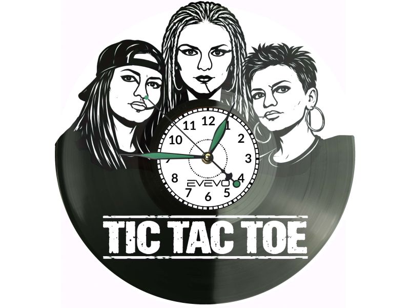 Tik Tac Toe Płyta Winylowa Zegar Ścienny Prezent Upominek Urodziny Dla Niej Dla Niego EVEVO evevo.pl Z0145