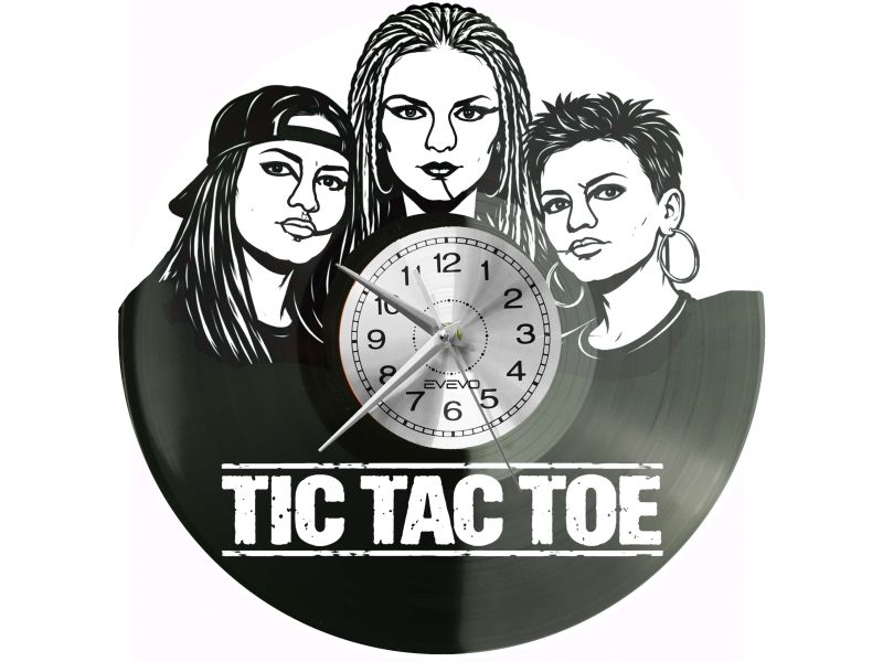 Tik Tac Toe Płyta Winylowa Zegar Ścienny Prezent Upominek Urodziny Dla Niej Dla Niego EVEVO evevo.pl Z0145
