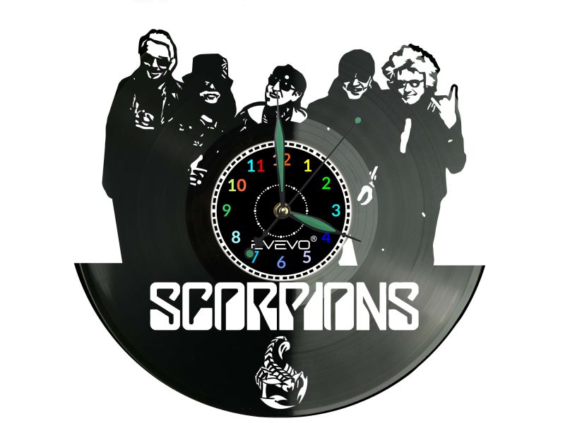 Scorpions Płyta Winylowa Zegar Ścienny Prezent Upominek Urodziny Dla Niej Dla Niego EVEVO evevo.pl Z0154