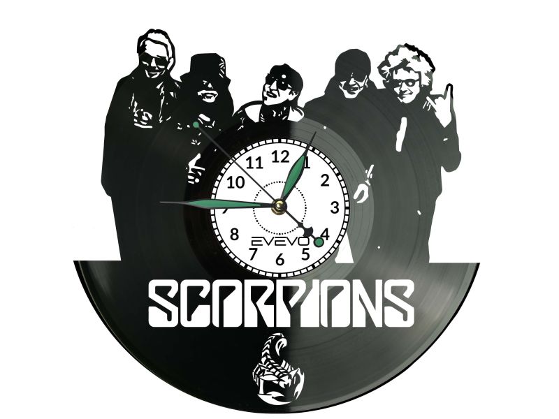 Scorpions Płyta Winylowa Zegar Ścienny Prezent Upominek Urodziny Dla Niej Dla Niego EVEVO evevo.pl Z0154