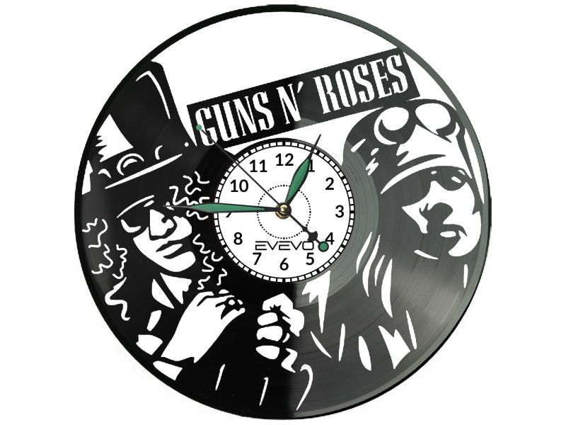 Guns N’ Roses Płyta Winylowa Zegar Ścienny Prezent Upominek Urodziny Dla Niej Dla Niego EVEVO evevo.pl Z0153