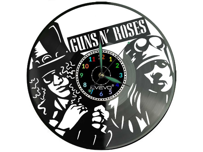 Guns N’ Roses Płyta Winylowa Zegar Ścienny Prezent Upominek Urodziny Dla Niej Dla Niego EVEVO evevo.pl Z0153