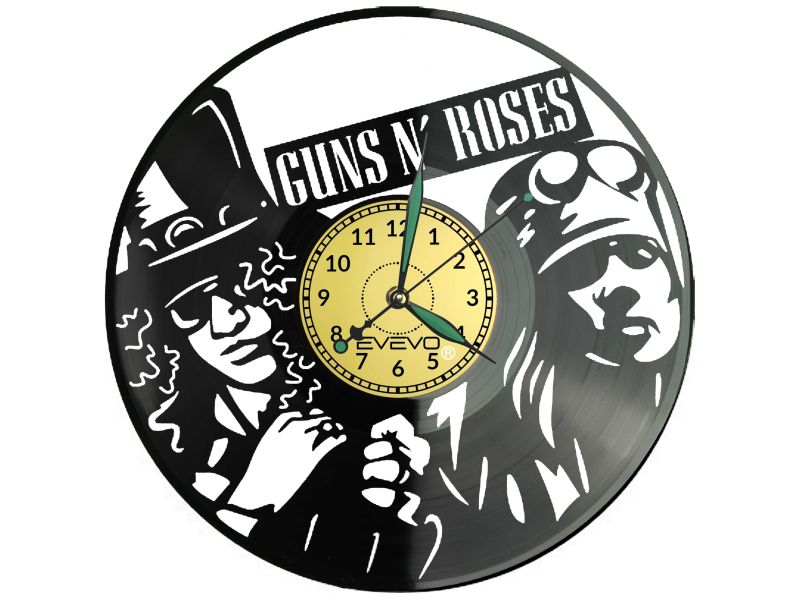 Guns N’ Roses Płyta Winylowa Zegar Ścienny Prezent Upominek Urodziny Dla Niej Dla Niego EVEVO evevo.pl Z0153