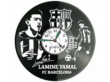 Lamine Yamal Zegar Ścienny Płyta Winylowa Prezent Upominek Urodziny Dla Niej Dla Niego EVEVO evevo.pl V0016