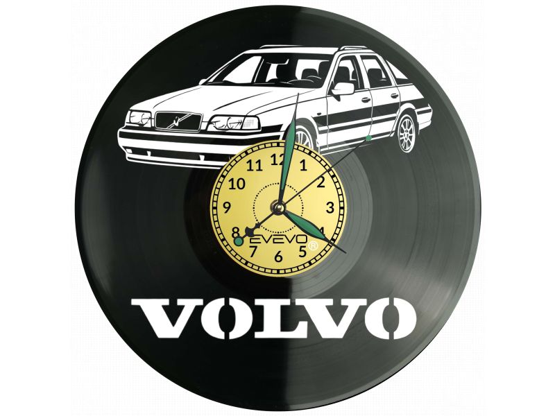 VOLVO Zegar Ścienny Płyta Winylowa Prezent Upominek Urodziny Dla Niej Dla Niego EVEVO evevo.pl V0019