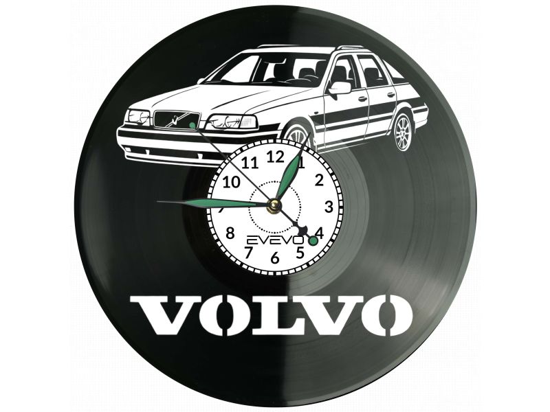VOLVO Zegar Ścienny Płyta Winylowa Prezent Upominek Urodziny Dla Niej Dla Niego EVEVO evevo.pl V0019