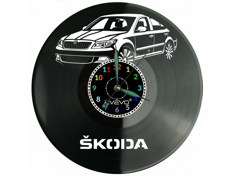 Skoda Octavia Płyta Winylowa Zegar Ścienny Prezent Upominek Urodziny Dla Niej Dla Niego EVEVO evevo.pl V0020