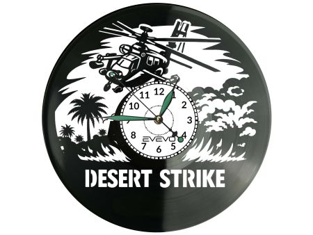 Desert Strike Gra Płyta Winylowa Zegar Ścienny Prezent Upominek Urodziny Dla Niej Dla Niego EVEVO evevo.pl V0023