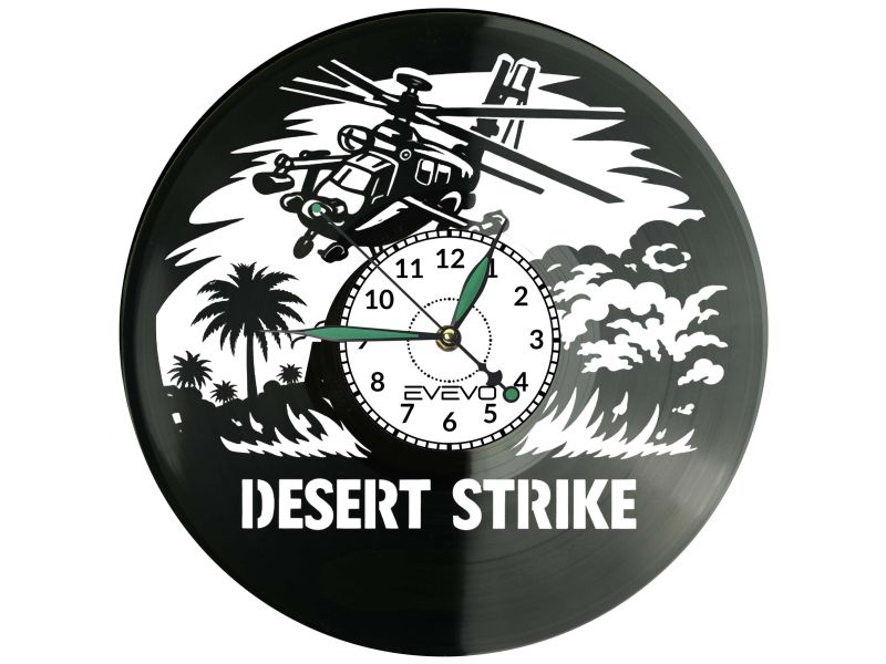 Desert Strike Gra Płyta Winylowa Zegar Ścienny Prezent Upominek Urodziny Dla Niej Dla Niego EVEVO evevo.pl V0023