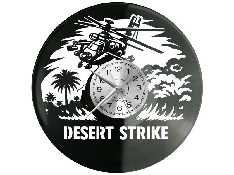 Desert Strike Gra Płyta Winylowa Zegar Ścienny Prezent Upominek Urodziny Dla Niej Dla Niego EVEVO evevo.pl V0023