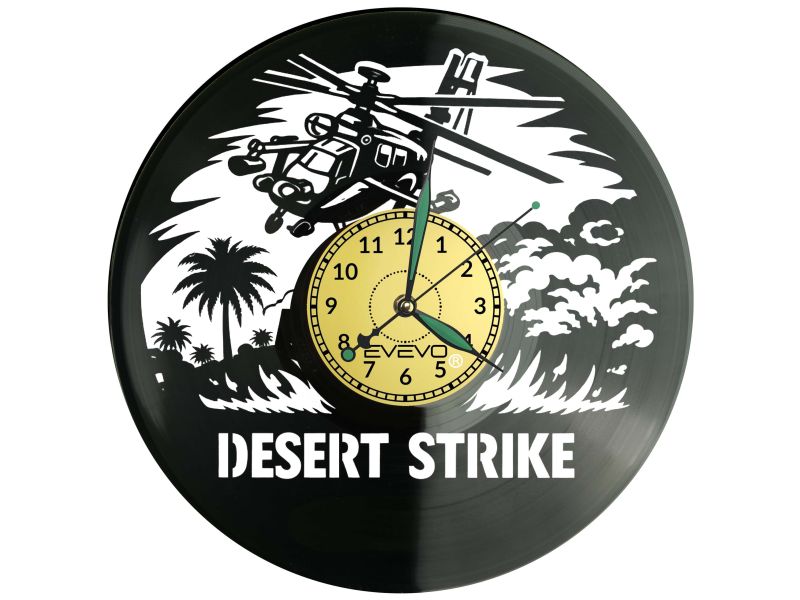 Desert Strike Gra Płyta Winylowa Zegar Ścienny Prezent Upominek Urodziny Dla Niej Dla Niego EVEVO evevo.pl V0023