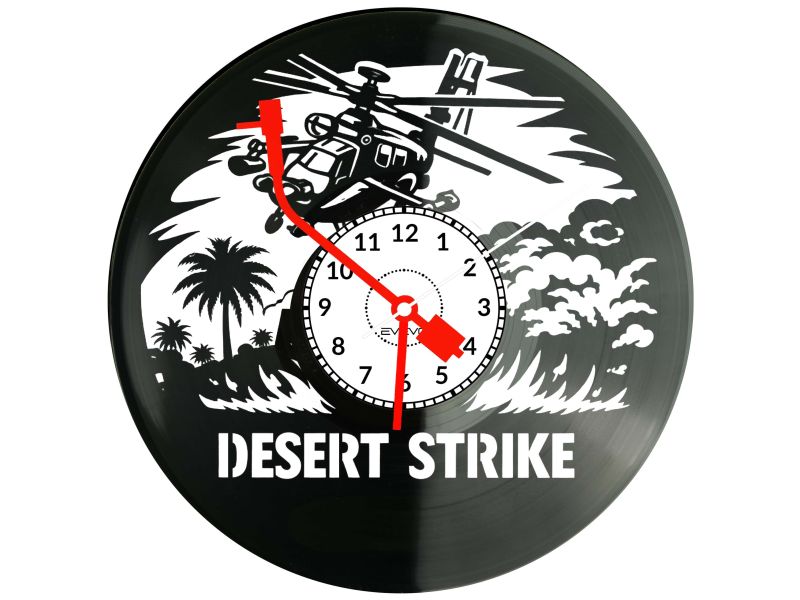 Desert Strike Gra Płyta Winylowa Zegar Ścienny Prezent Upominek Urodziny Dla Niej Dla Niego EVEVO evevo.pl V0023