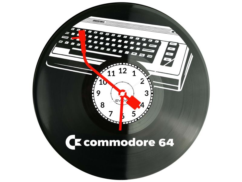 Comodore 64 Płyta Winylowa Zegar Ścienny Prezent Upominek Urodziny Dla Niej Dla Niego EVEVO evevo.pl V0024