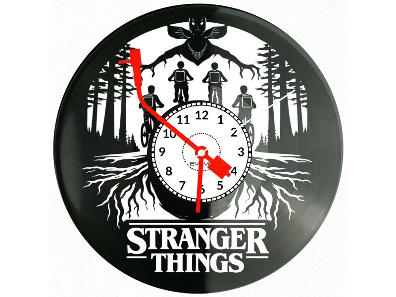 Stranger Things Płyta Winylowa Zegar Ścienny Prezent Upominek Urodziny Dla Niej Dla Niego EVEVO evevo.pl V0026
