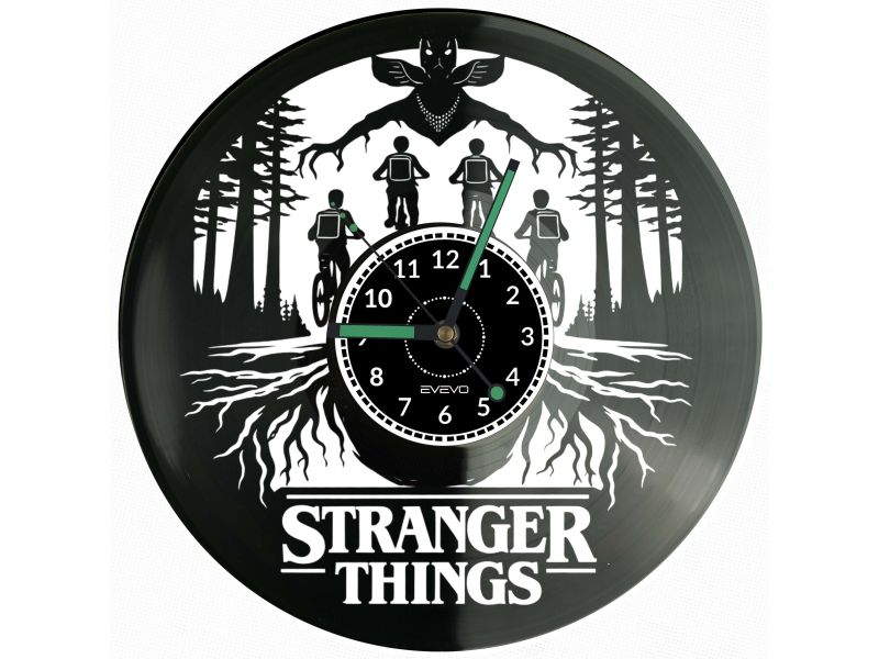 Stranger Things Płyta Winylowa Zegar Ścienny Prezent Upominek Urodziny Dla Niej Dla Niego EVEVO evevo.pl V0026