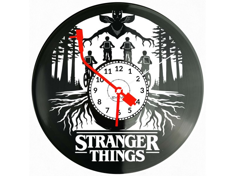 Stranger Things Płyta Winylowa Zegar Ścienny Prezent Upominek Urodziny Dla Niej Dla Niego EVEVO evevo.pl V0026