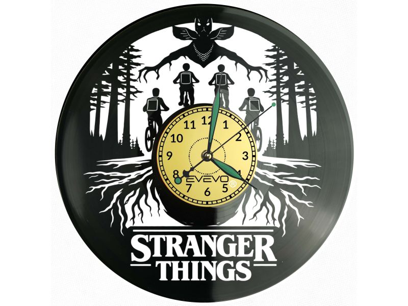 Stranger Things Płyta Winylowa Zegar Ścienny Prezent Upominek Urodziny Dla Niej Dla Niego EVEVO evevo.pl V0026