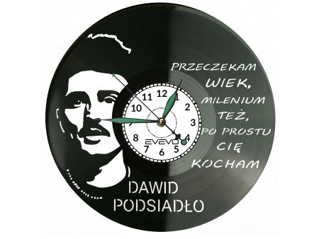 Dawid Podsiadło Płyta Winylowa Zegar Ścienny Prezent Upominek Urodziny Dla Niej Dla Niego EVEVO evevo.pl V0027