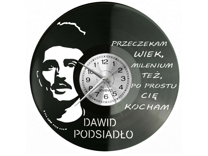 Dawid Podsiadło Płyta Winylowa Zegar Ścienny Prezent Upominek Urodziny Dla Niej Dla Niego EVEVO evevo.pl V0027