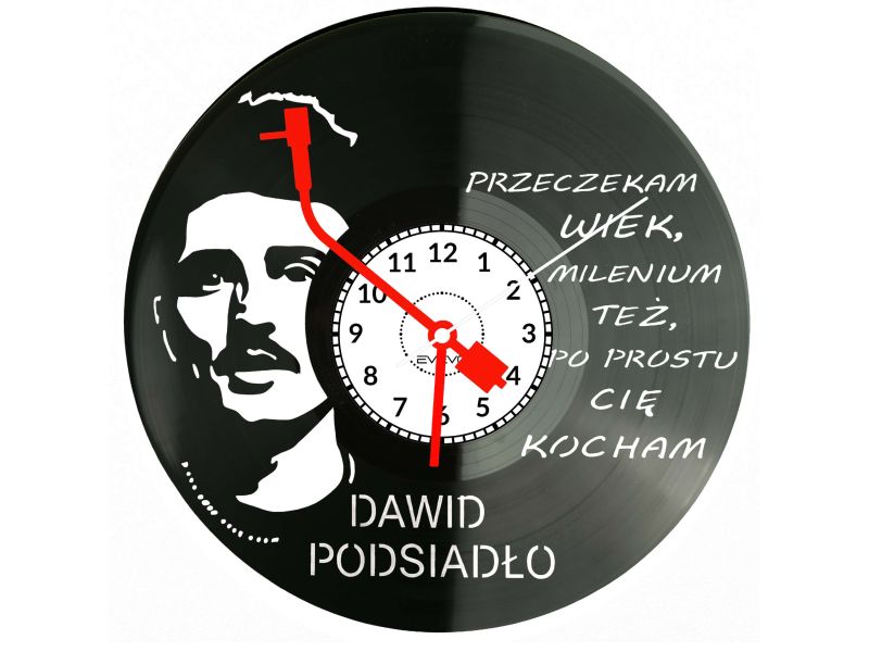 Dawid Podsiadło Płyta Winylowa Zegar Ścienny Prezent Upominek Urodziny Dla Niej Dla Niego EVEVO evevo.pl V0027